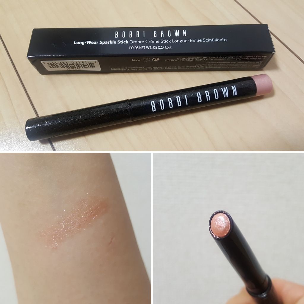 ロングウェアスパークルスティック 01 オーロラピンク/BOBBI BROWN/スティックアイシャドウを使ったクチコミ（1枚目）
