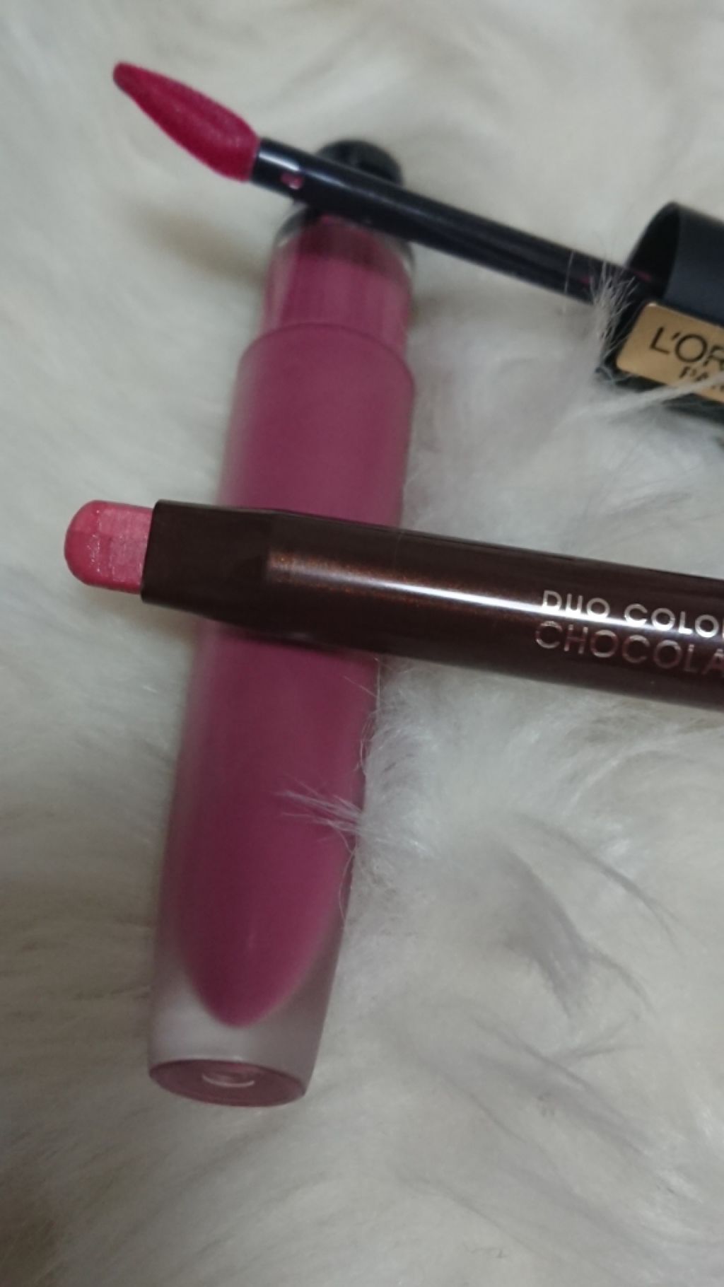 デュオカラーリップス ショコラバー/リンメル ロンドン/口紅を使ったクチコミ（2枚目）