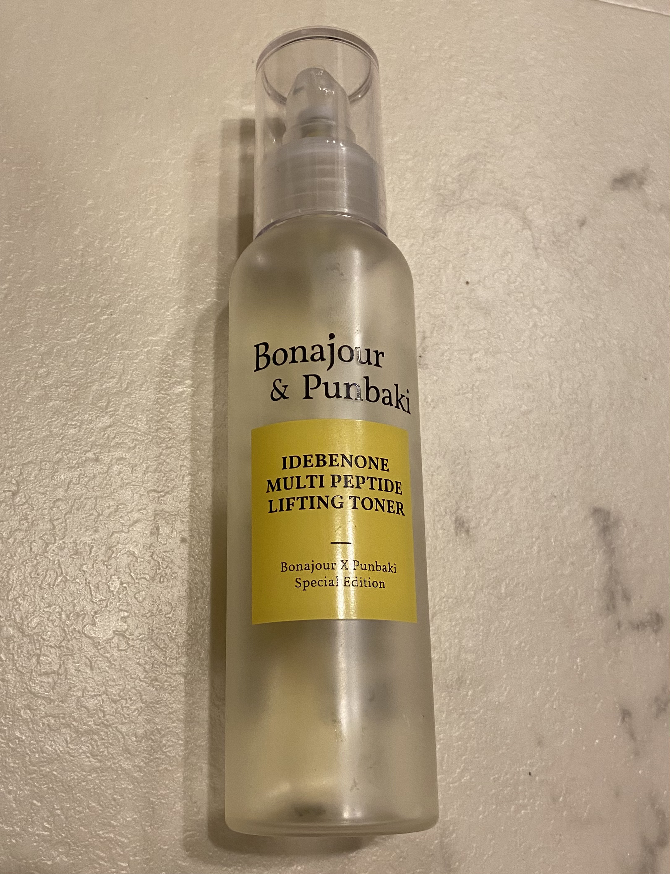 Bonajour イデベノンマルチペプチドリフティングトナーのクチコミ「⭐️Bonajour イデベノンマルチペプチドリフティングトナー

プンバキさんとBonajo.....」（1枚目）