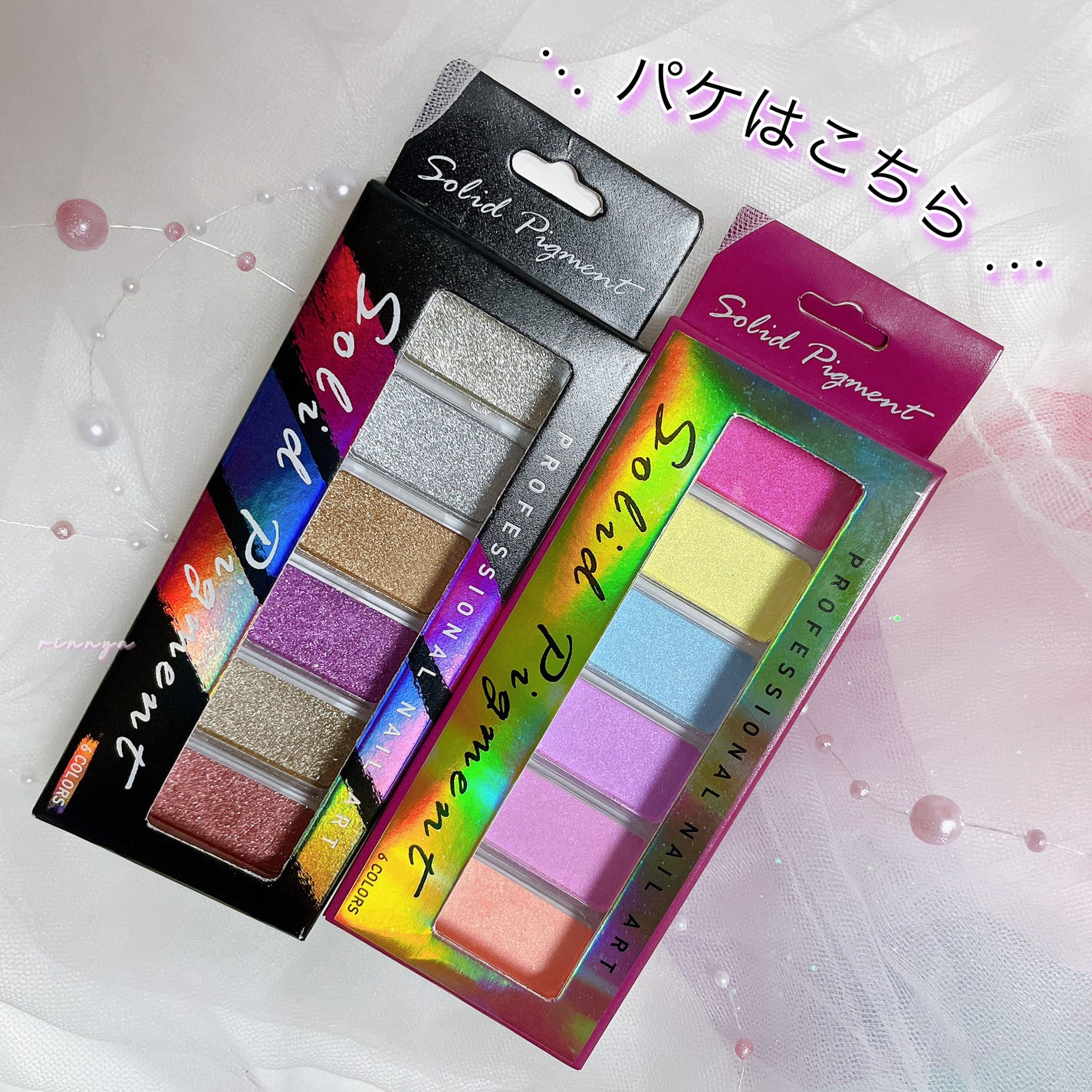 𝚛𝚒𝚗𝚗𝚢𝚊🎀 フォロバ💝 on LIPS 「¥50!!#Qoo10購入品まるでアイシャドウパレット!6色入..」(3枚目)