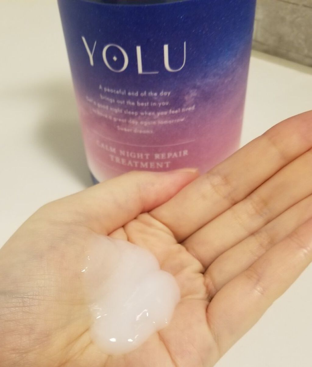 カームナイトリペアシャンプー／トリートメント/YOLU/市販シャンプーを使ったクチコミ（3枚目）