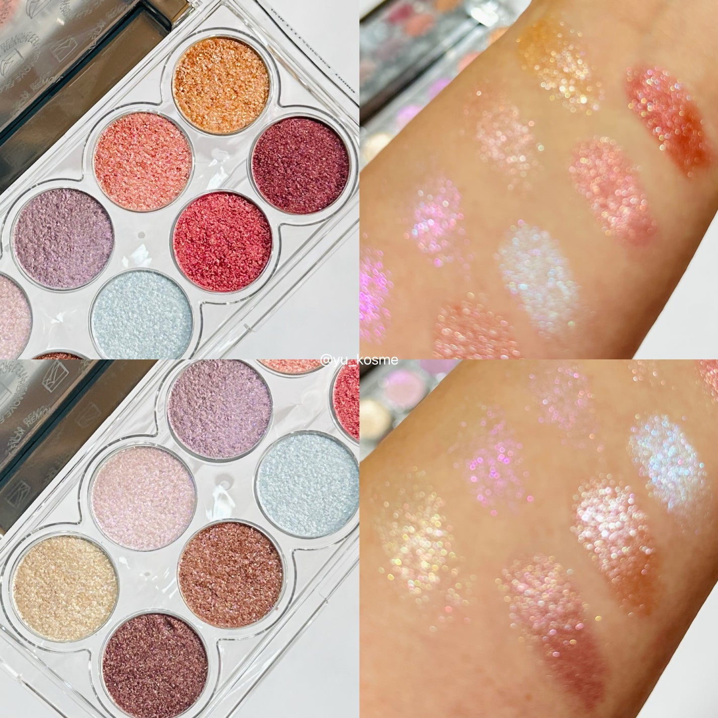 グリッターペディアアイパレット/unleashia/アイシャドウパレットを使ったクチコミ(3枚目)