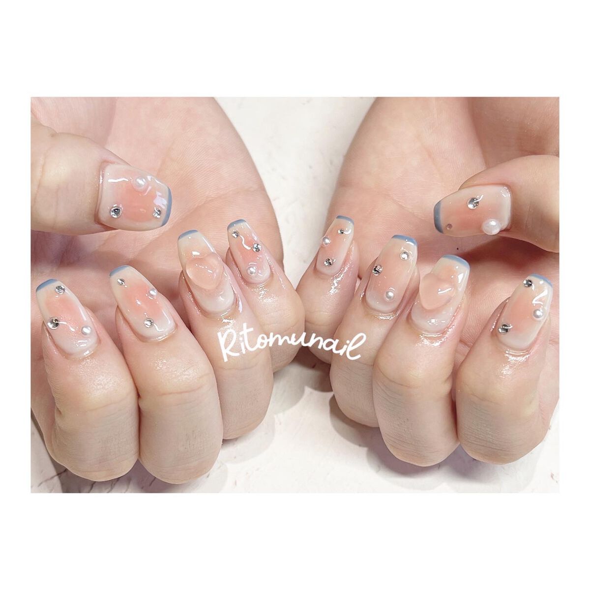 Nailist .s on LIPS 「❥______.お客様ネイル🦋🌧持ち込み画像を参考に*.+゚や..」(1枚目)