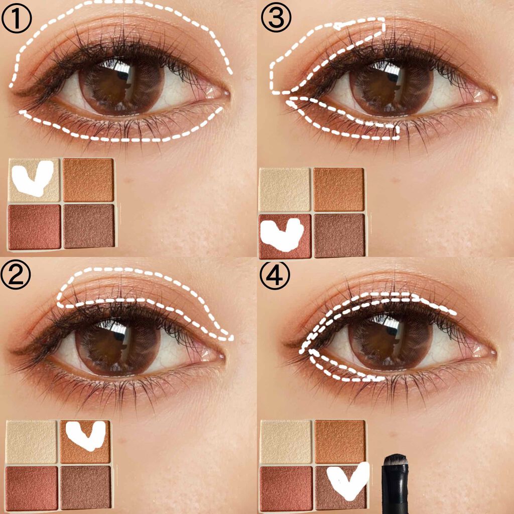 シルキースフレアイズ/キャンメイク/アイシャドウパレットを使ったクチコミ(3枚目)