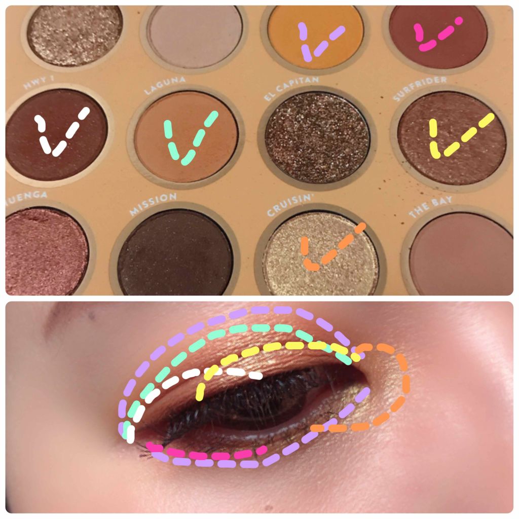 California Love/ColourPop/アイシャドウパレットを使ったクチコミ(3枚目)