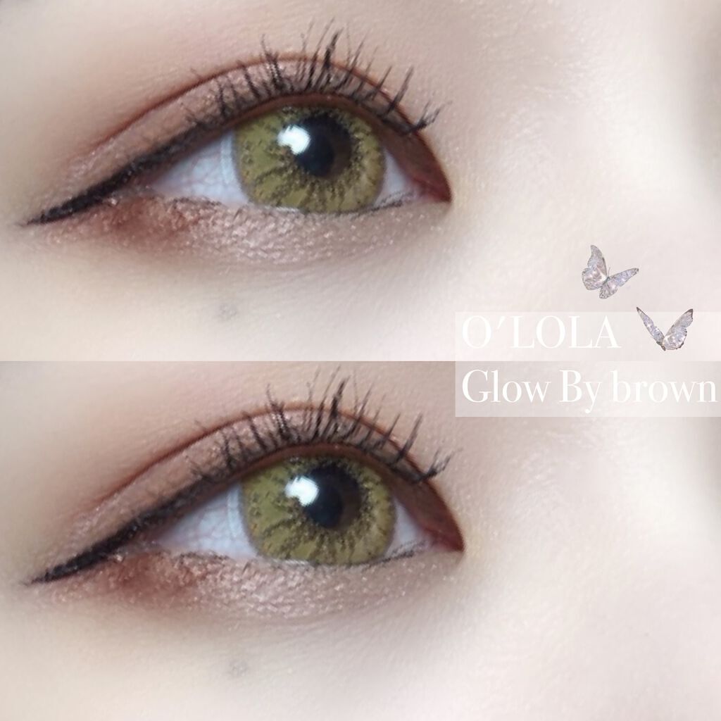 グローバイ(Glow by) ブラウン(Brown)/OLOLA/カラーコンタクトレンズを使ったクチコミ（1枚目）