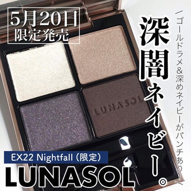 アイカラーレーション EX22 Nightfall（限定発売）/LUNASOL/アイシャドウパレットを使ったクチコミ（1枚目）