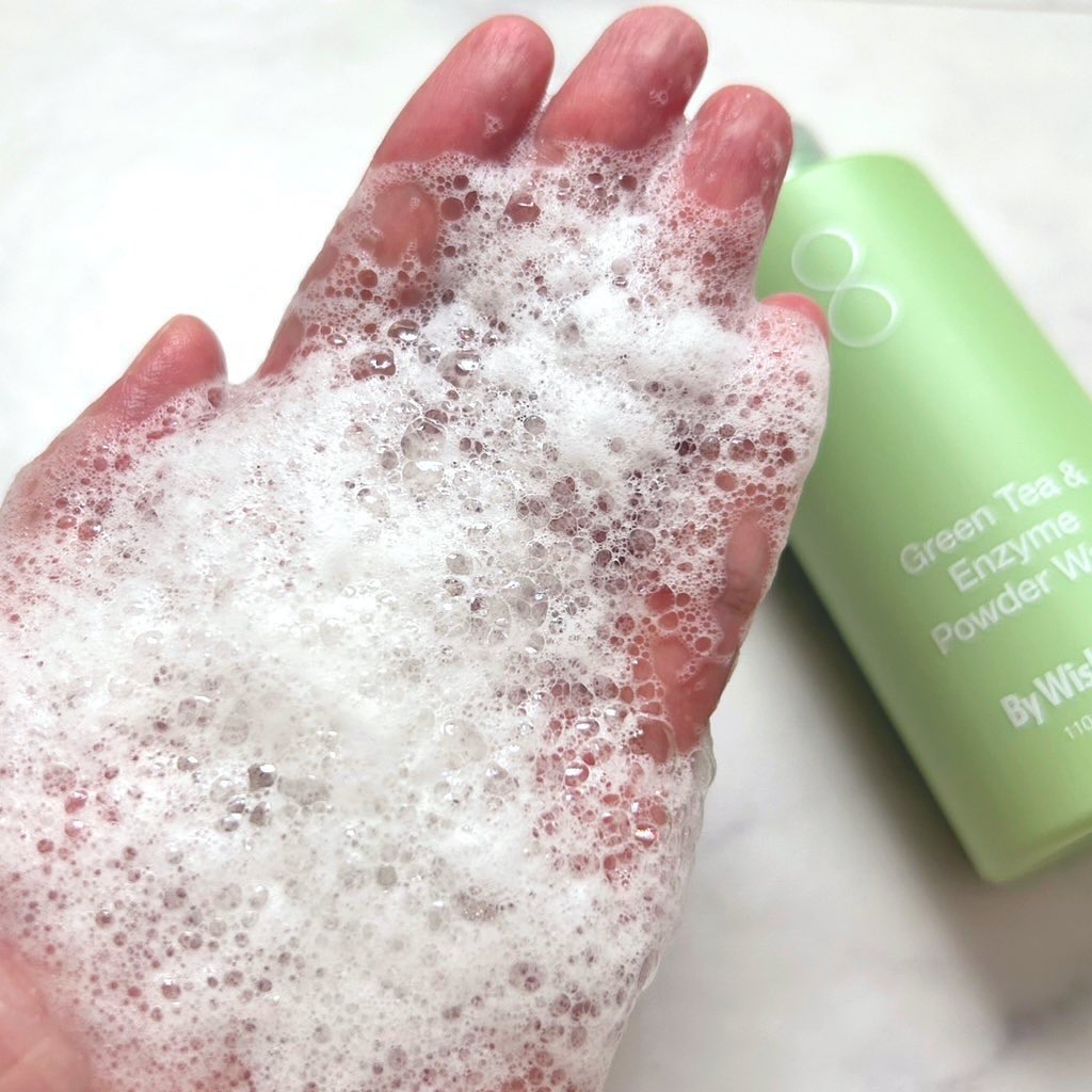 グリーンティー&エンザイムパウダーウォッシュ/By Wishtrend/洗顔パウダーを使ったクチコミ（3枚目）