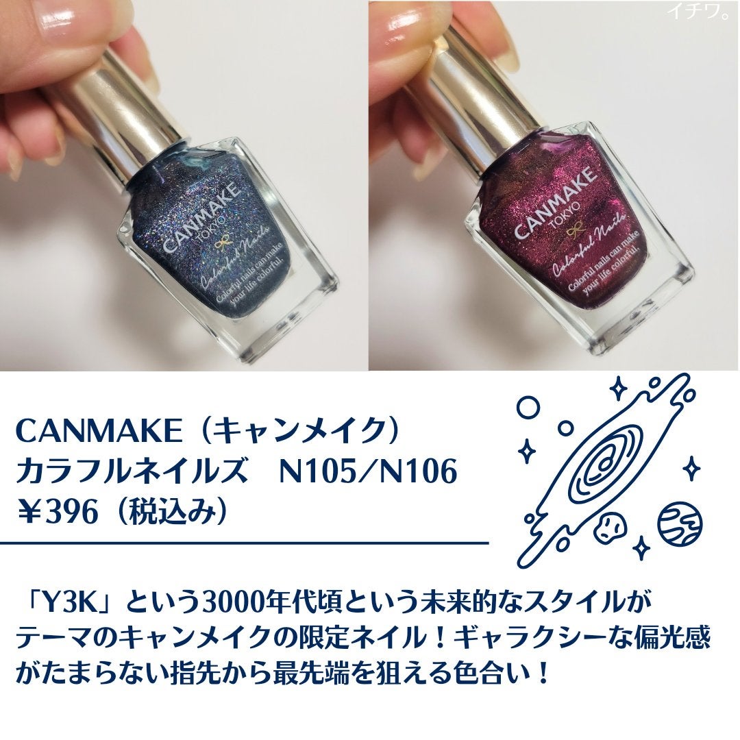 カラフルネイルズ/キャンメイク/マニキュアを使ったクチコミ(2枚目)