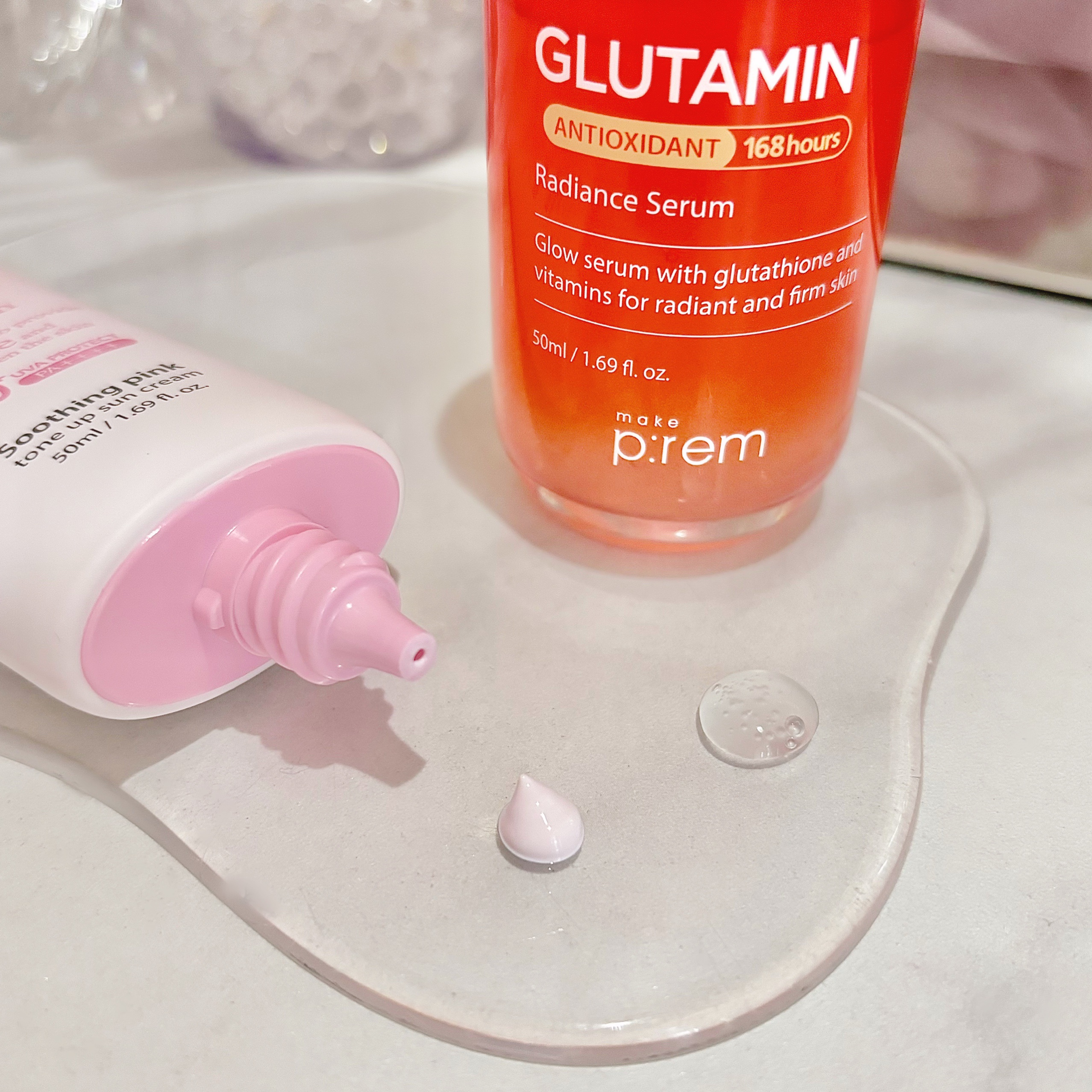 メイクプレム スージングピンクトーンアップサンクリーム/make prem/日焼け止めクリームを使ったクチコミ（2枚目）