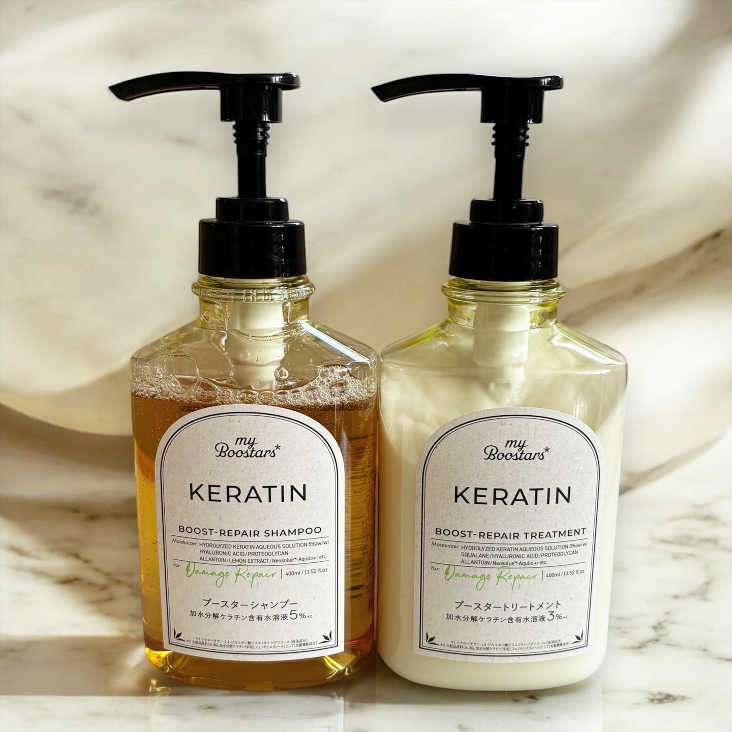 ケラチン ブースター シャンプー/トリートメント [ダメージリペア] シトラスサボンの香り トリートメント本体400ml/マイブースターズ/市販シャンプーを使ったクチコミ（2枚目）