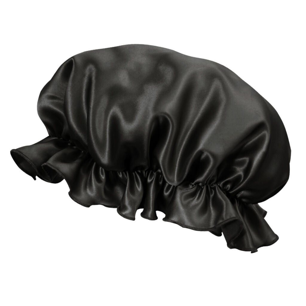 シルク ナイトキャップ(ゴム紐) 13 ブラック