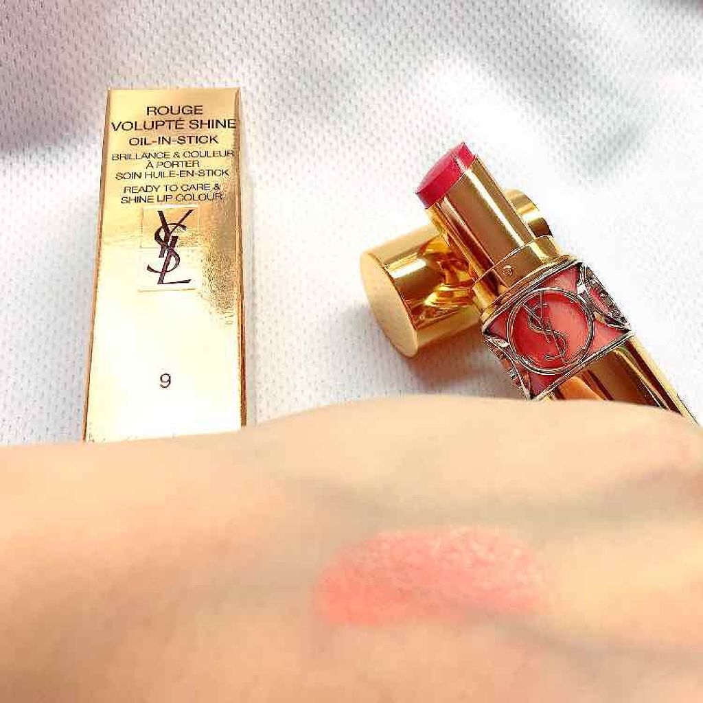 ルージュ ヴォリュプテ シャイン/YVES SAINT LAURENT BEAUTE/口紅を使ったクチコミ(3枚目)