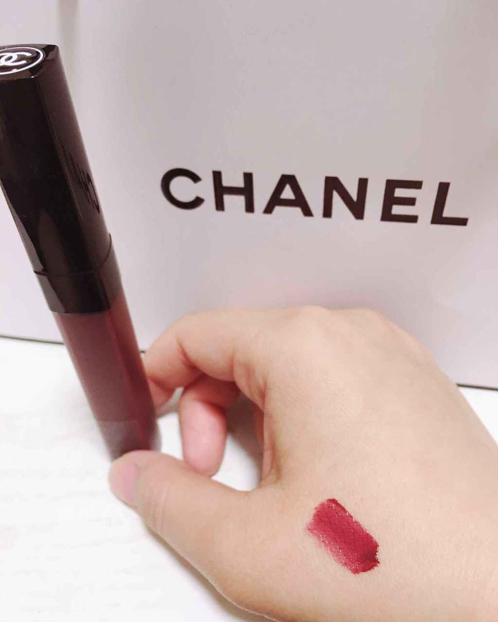 ルージュ ココ リップ ブラッシュ 420	バーニング ベリー/CHANEL/口紅を使ったクチコミ（3枚目）