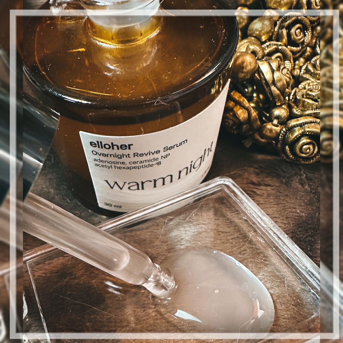 ウォームナイト - Overnight Revive Serum/elloher/美容液を使ったクチコミ(2枚目)