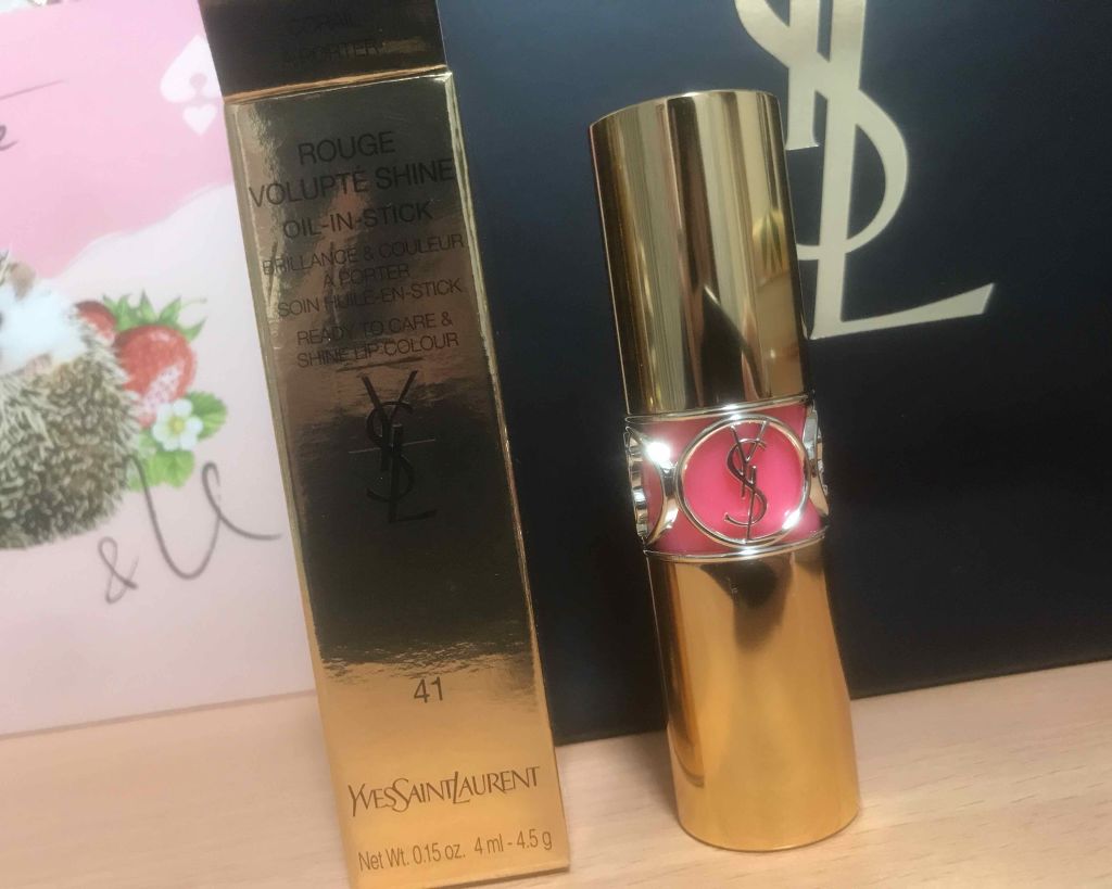 ルージュ ヴォリュプテ シャイン/YVES SAINT LAURENT BEAUTE/口紅を使ったクチコミ(1枚目)