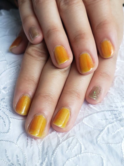 土木系おねいさん on LIPS 「あんまり暑いから、今日はひまわりネイル!絵を描くのは苦手なので..」(7枚目)