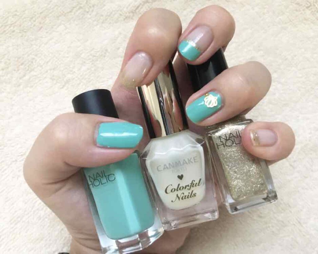 ネイルホリック Lagoon color GR714/ネイルホリック/マニキュアを使ったクチコミ（1枚目）