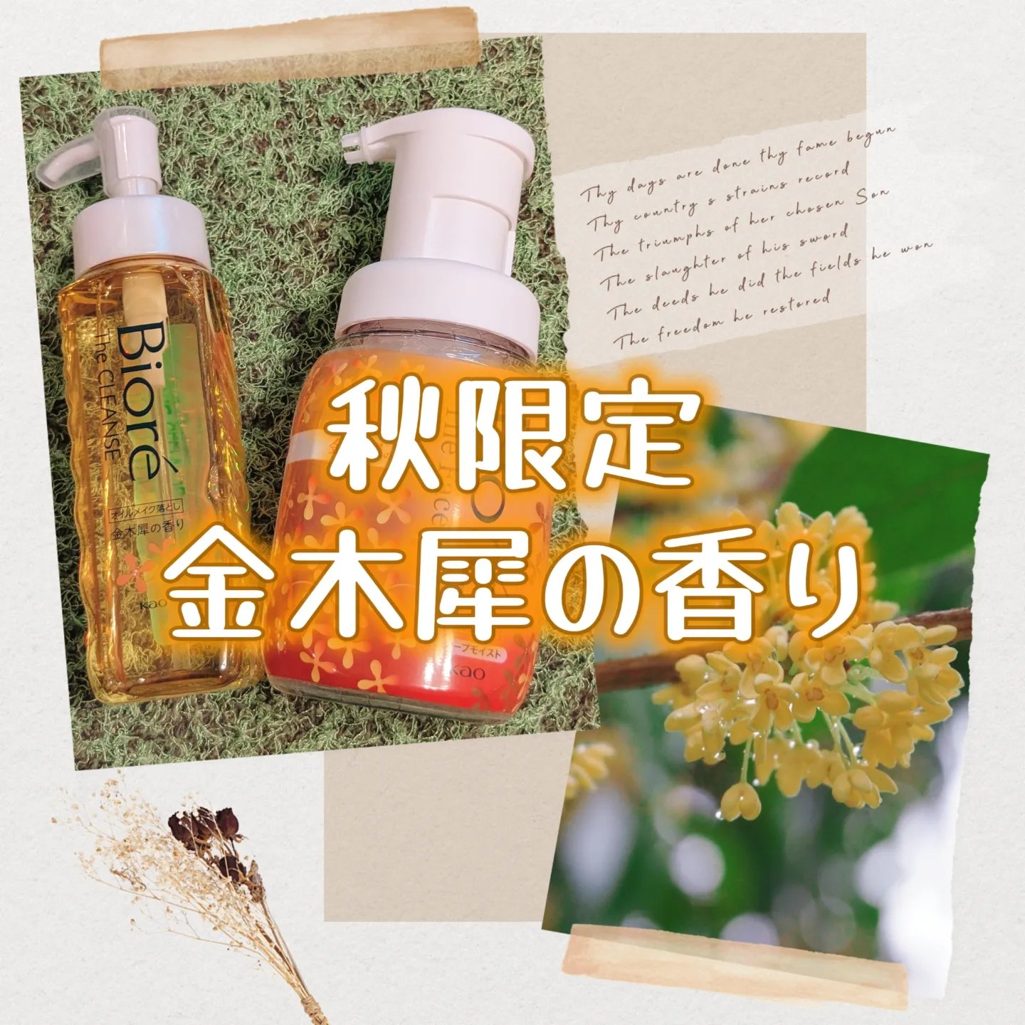 ビオレ ザフェイス 泡洗顔料 ディープモイスト 金木犀の香り/ビオレ/泡洗顔を使ったクチコミ（1枚目）