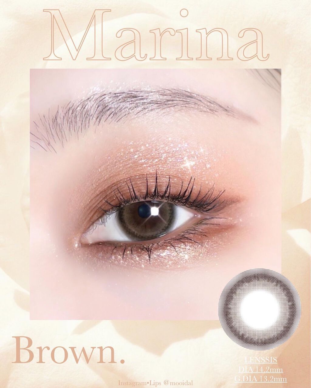 ツキ on LIPS 「LENSSISの可愛すぎる新作カラコンのご紹介🤎_____..」(1枚目)