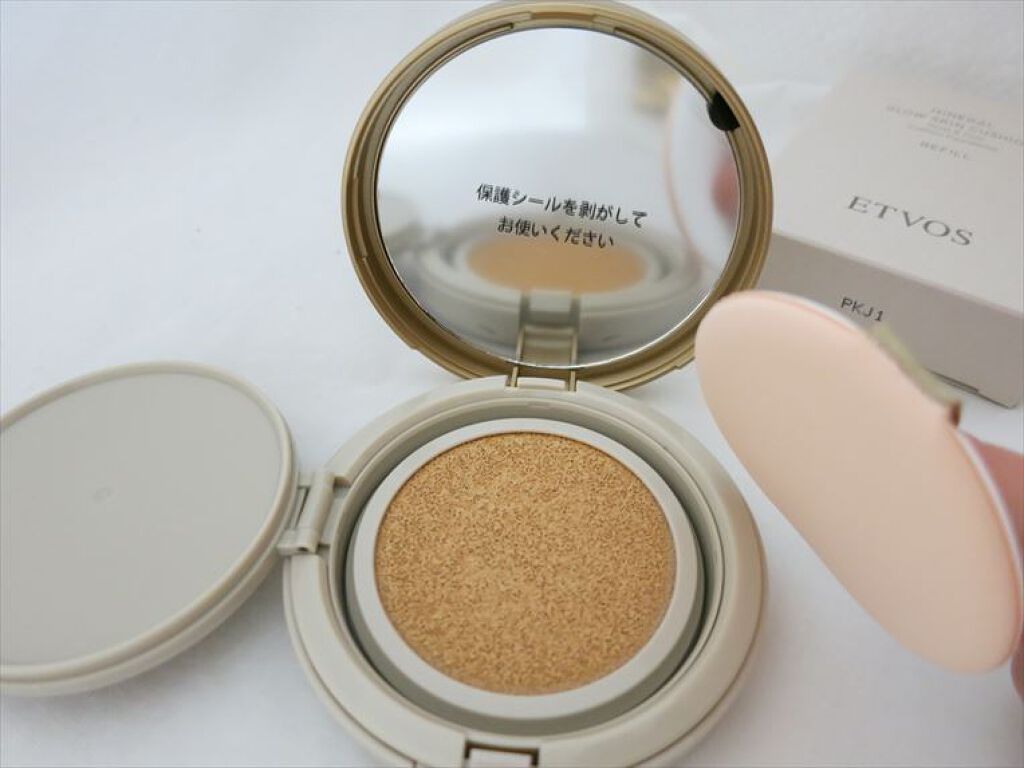 ミネラルグロウスキンクッション/エトヴォス/クッションファンデーションを使ったクチコミ(1枚目)