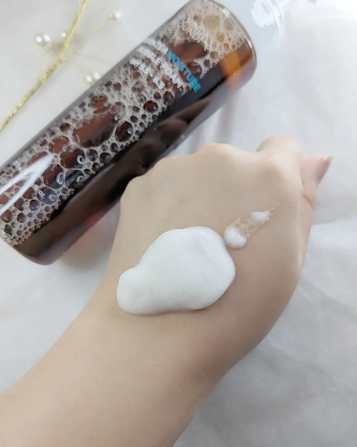 グリーンティーモイスチャーバブルフォーム/ラウンドアラウンド/泡洗顔を使ったクチコミ(3枚目)