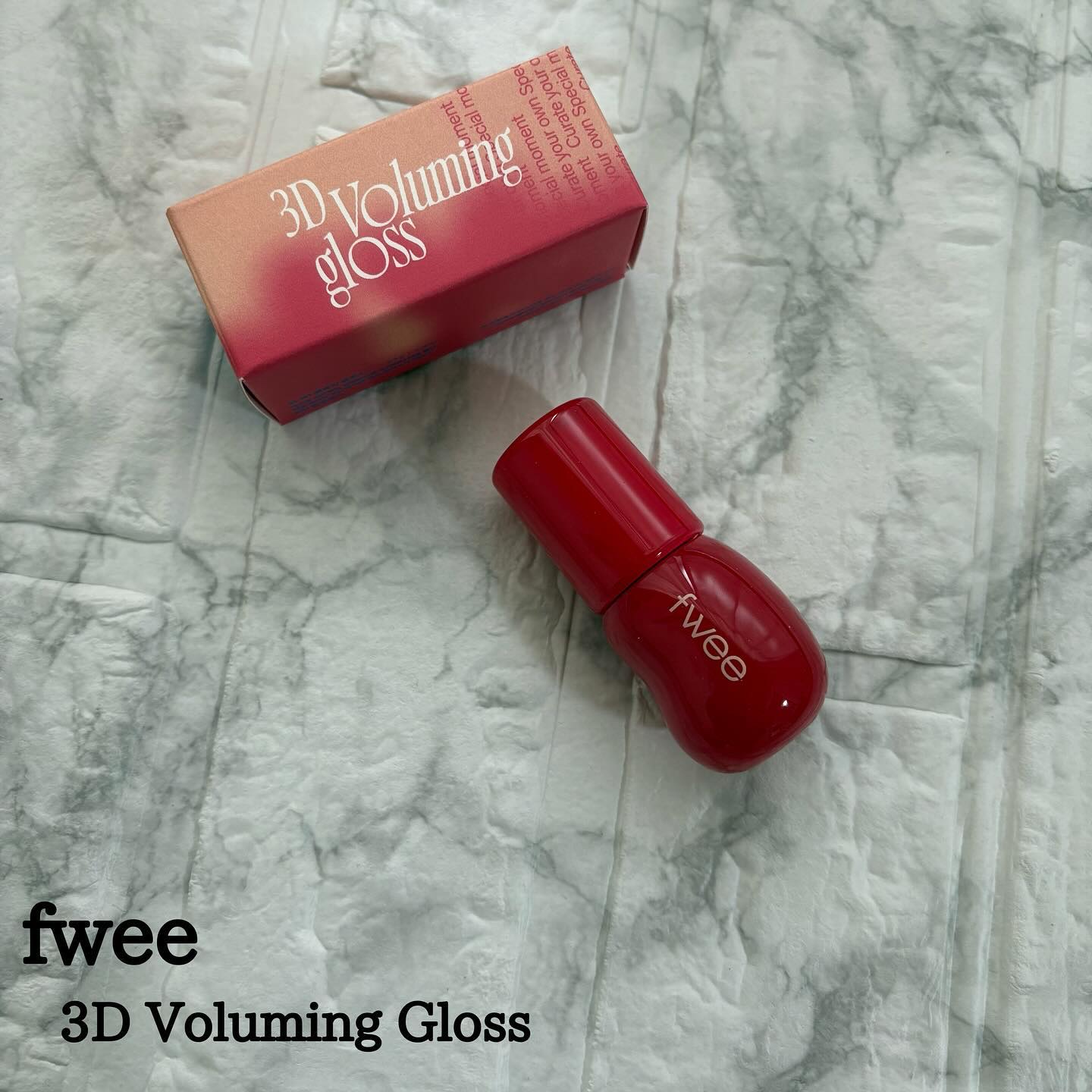 フィー 3Dボリューミンググロス B04 エンドゥ 70%/fwee/リップグロスを使ったクチコミ（1枚目）