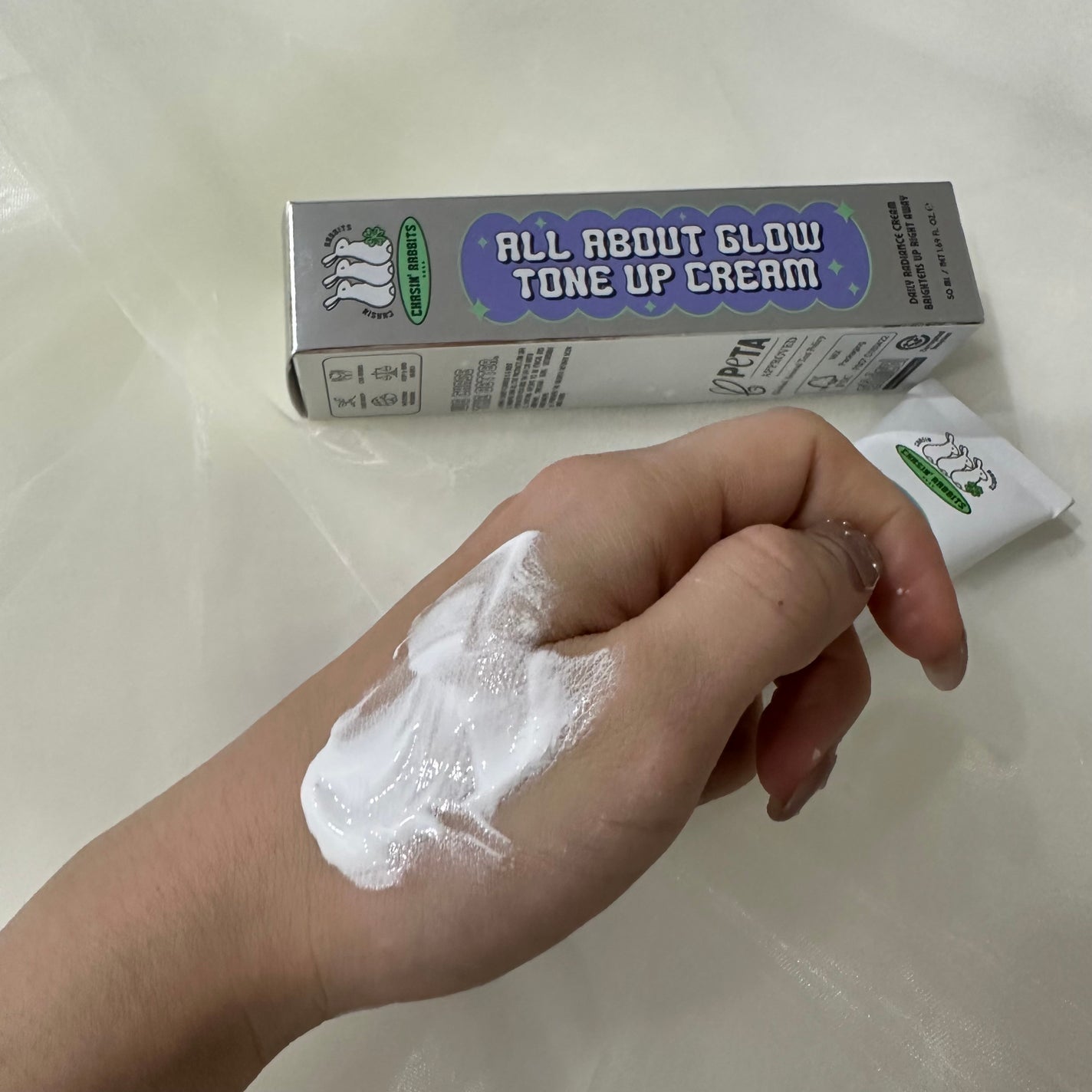 オールアバウトグロウトーンアップクリーム/CHASIN'RABBITS/化粧下地を使ったクチコミ(3枚目)