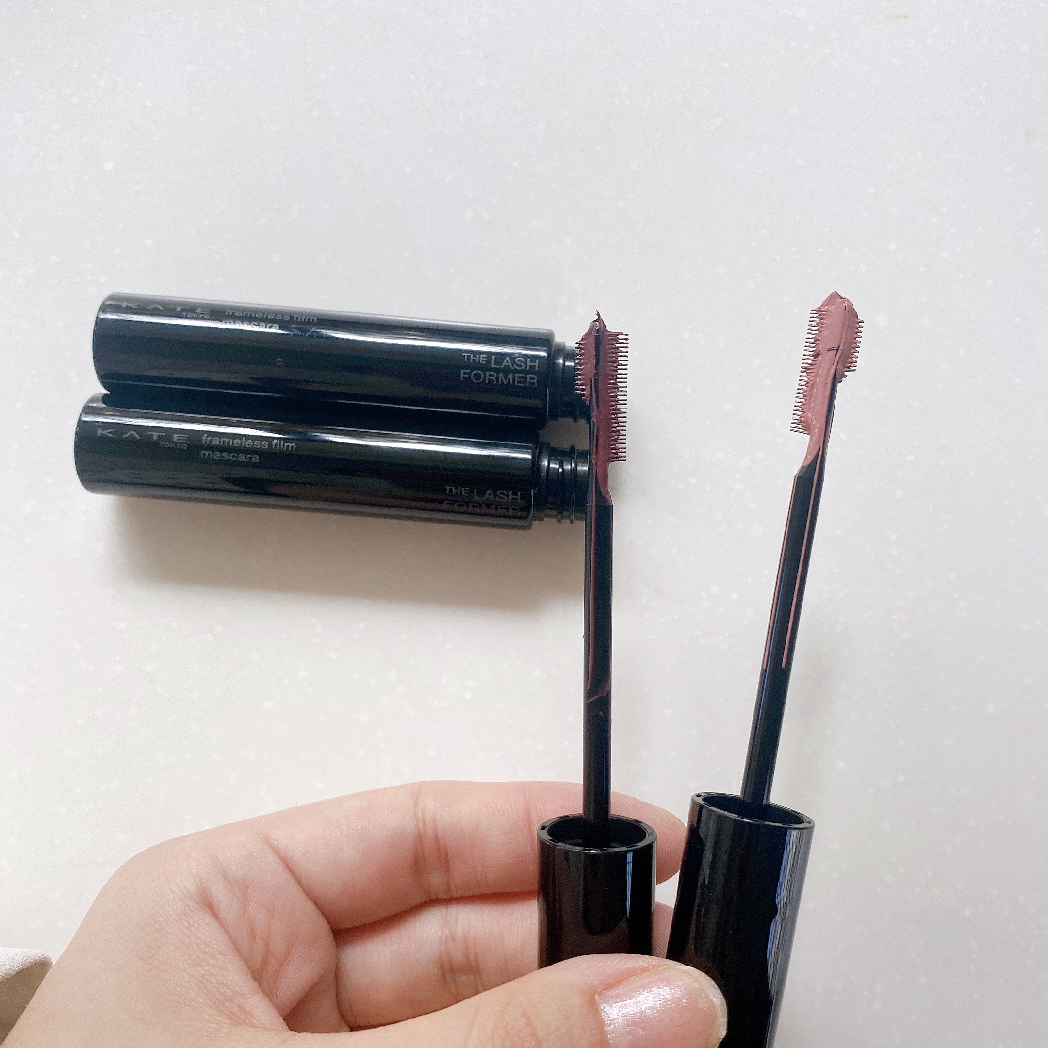 フレームレスフィルムマスカラ PK-1 コーラルピンク(限定)/KATE/マスカラを使ったクチコミ（1枚目）