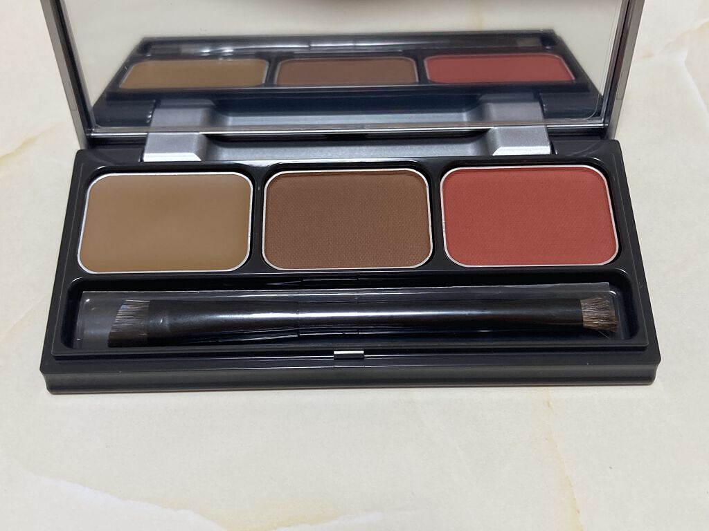 パレットアイブロウ レッドブラウン/＆be/パウダーアイブロウを使ったクチコミ（2枚目）