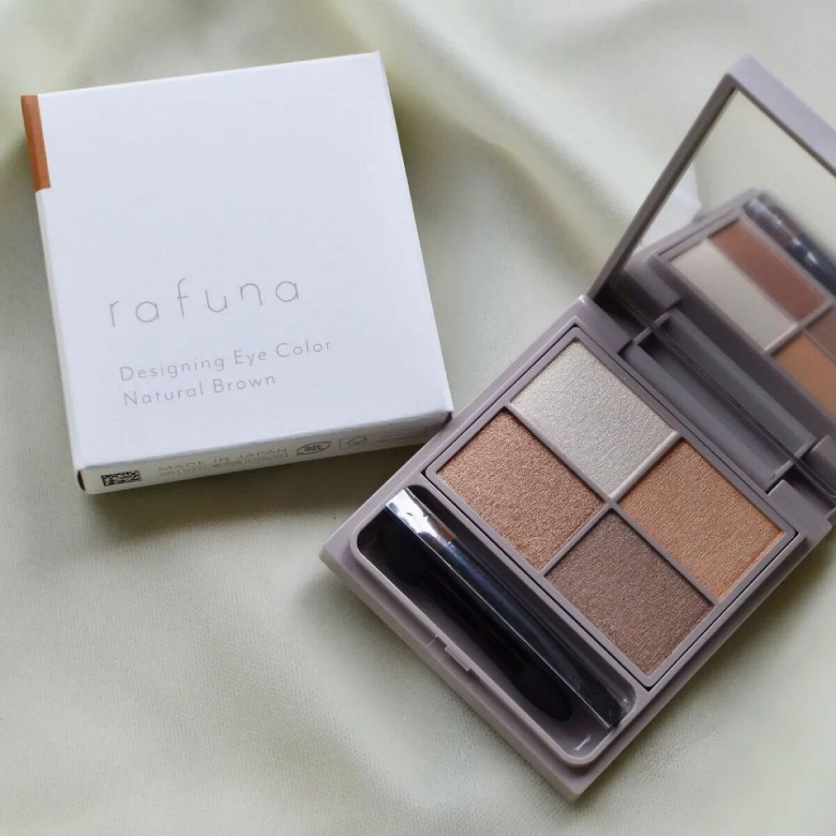 デザイニングアイカラー 01 ナチュラルブラウン/rafuna/アイシャドウパレットを使ったクチコミ（1枚目）