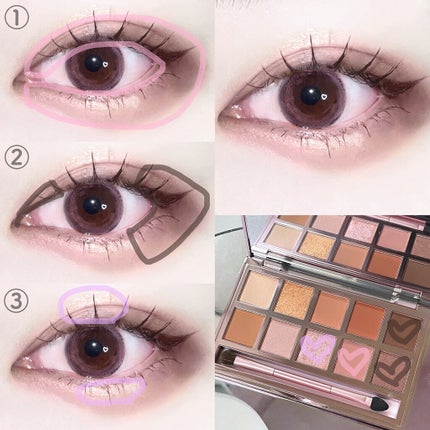 アイシャドウパレット 桜シリーズ/CARSLAN/アイシャドウパレットを使ったクチコミ(3枚目)