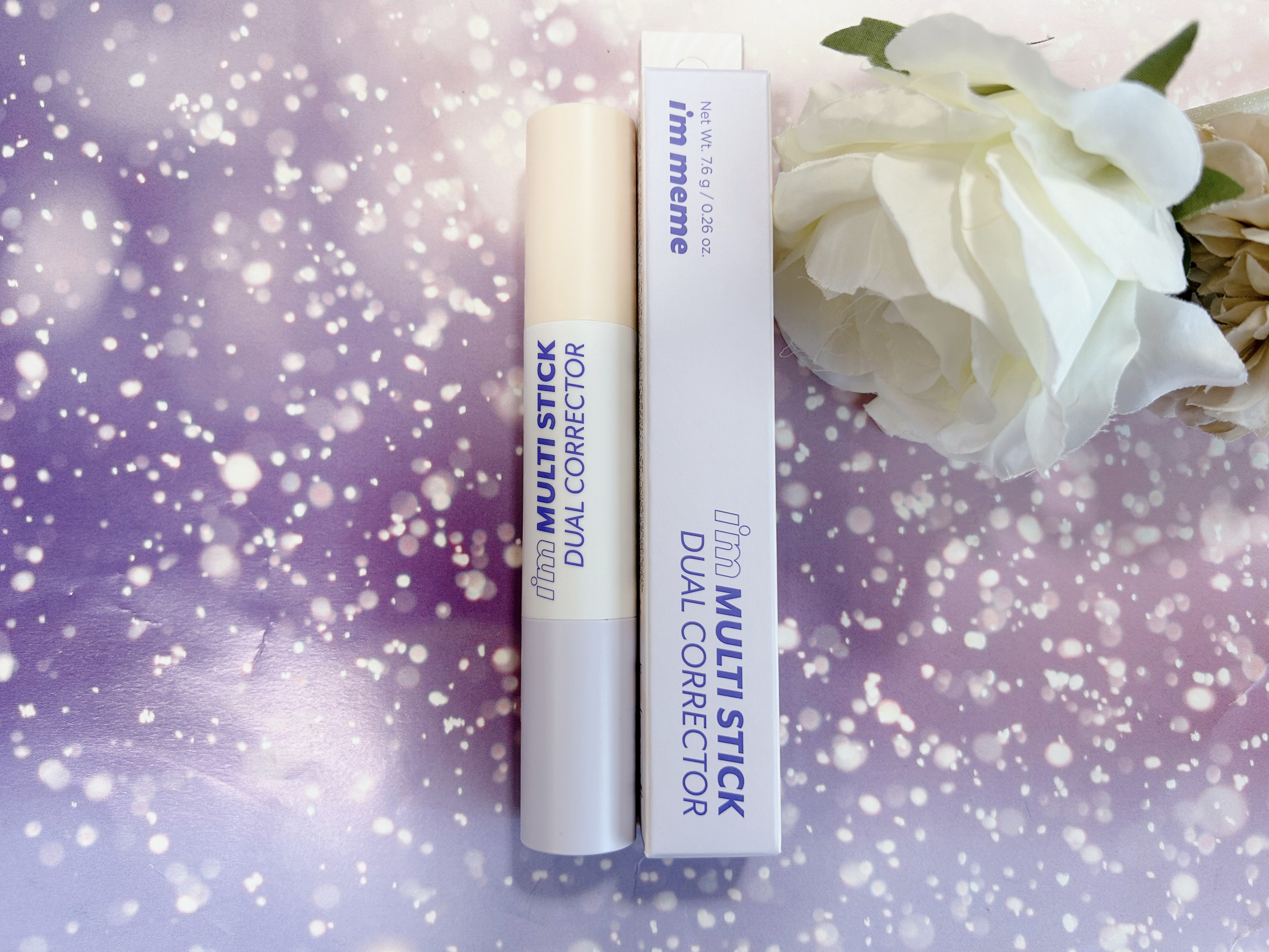 アイムマルチスティックデュアルコレクター 003 マーブルベージュ×パールラベンダー/i’m meme/スティックコンシーラーを使ったクチコミ（1枚目）