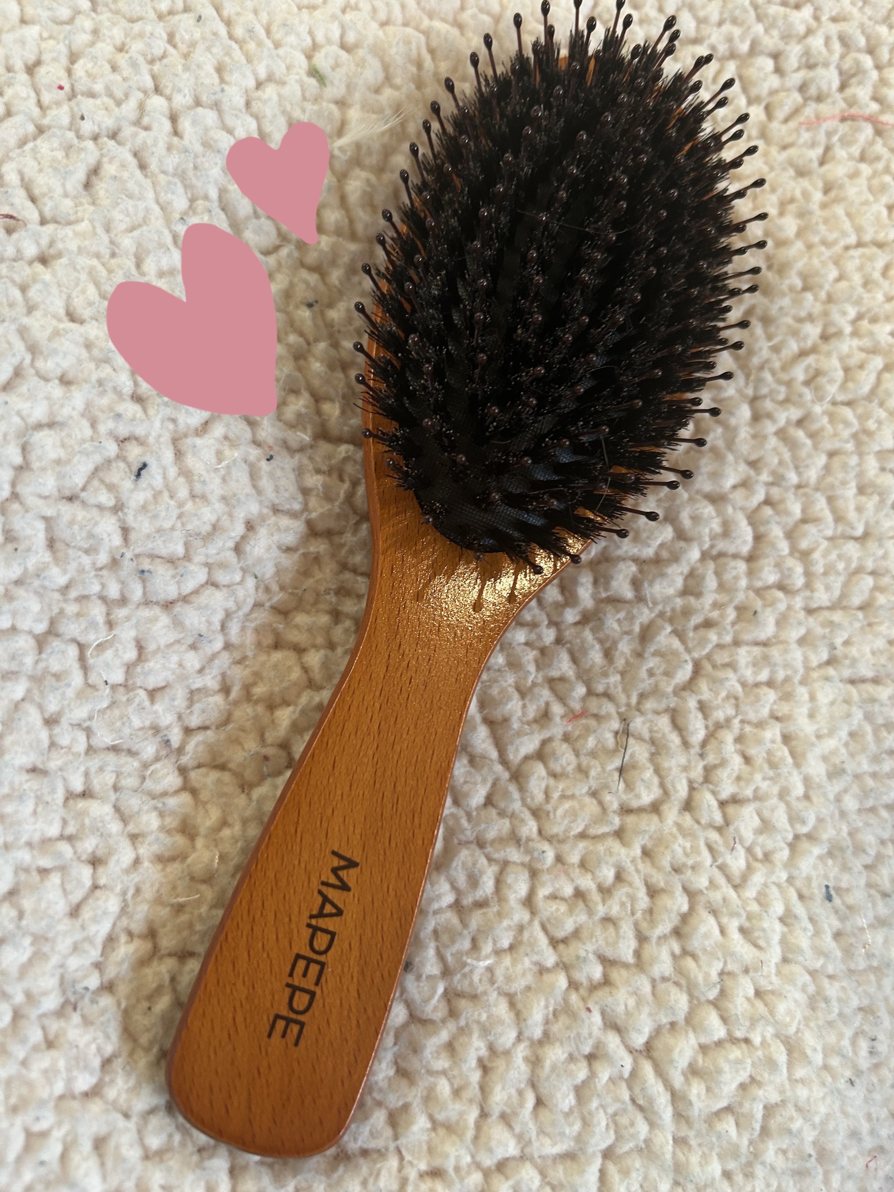 つやつや天然毛のミックスブラシ/マペペ/ヘアブラシを使ったクチコミ（1枚目）