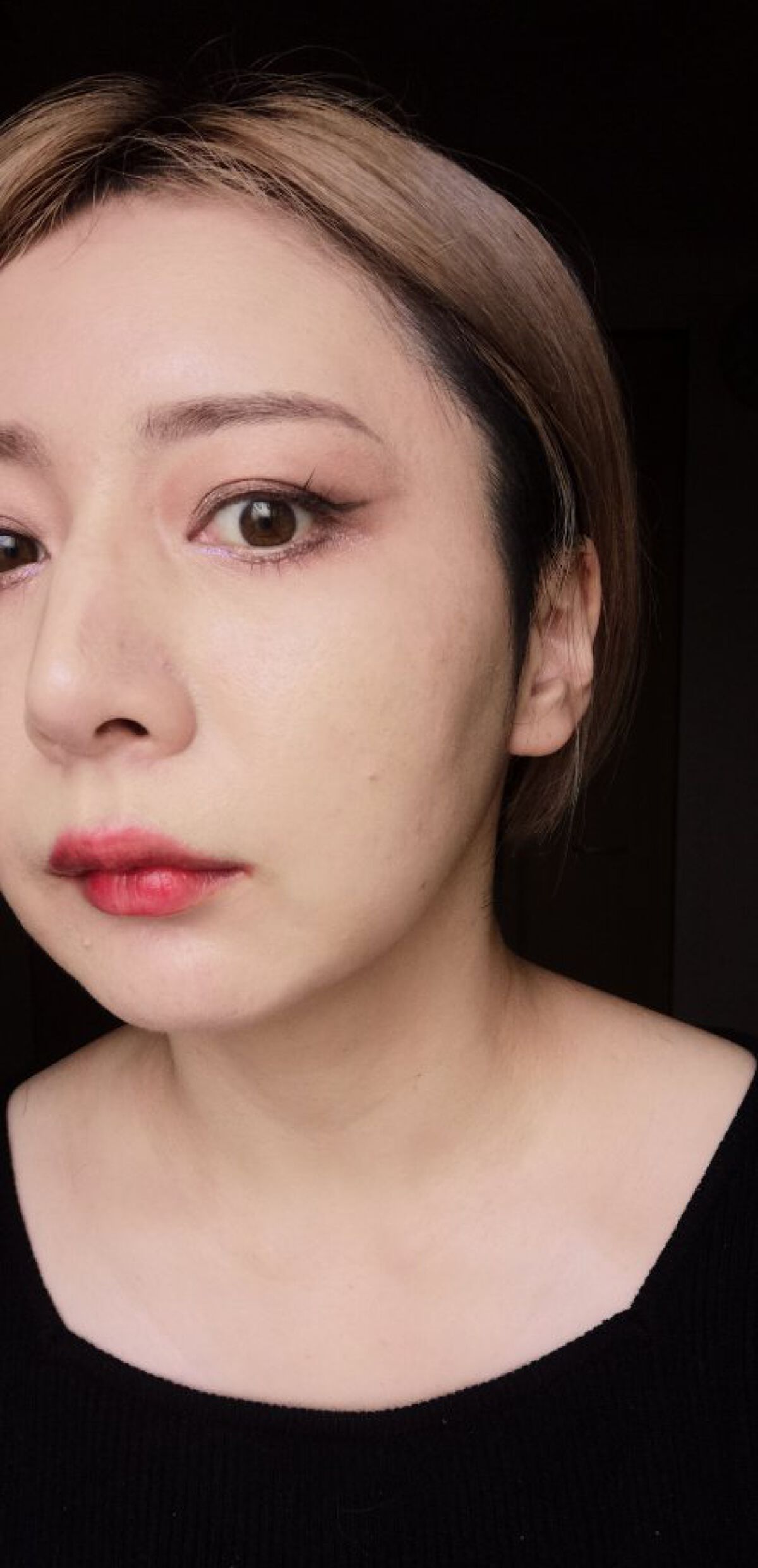 とある on LIPS 「鹿顔メイク&狐顔メイクで半顔メイクやってみた!..」(3枚目)