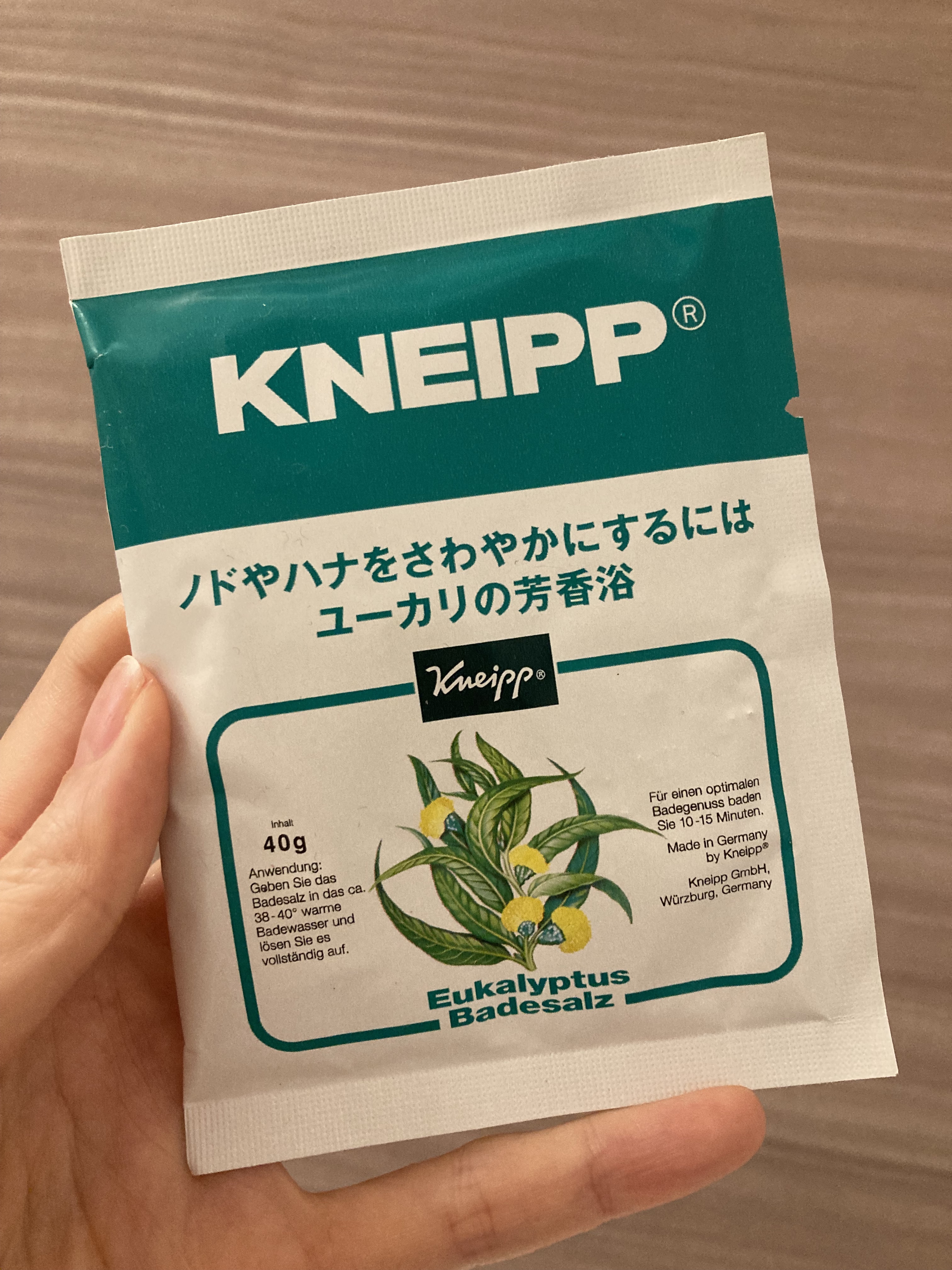 クナイプ バスソルト ユーカリの香り 40g【旧】/クナイプ/無機塩系入浴剤を使ったクチコミ（1枚目）