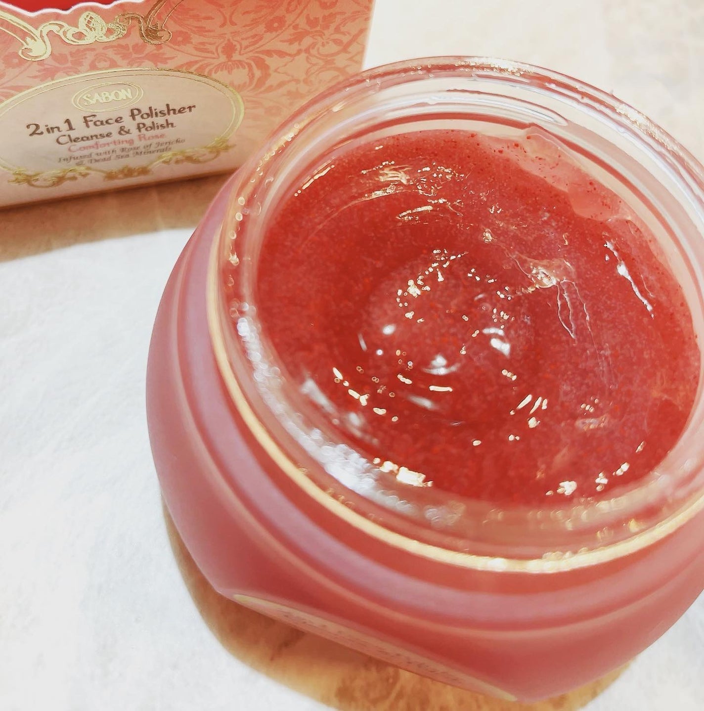 フェイスポリッシャー コンフォーティング・ローズ/SABON/スクラブ・ゴマージュを使ったクチコミ(2枚目)