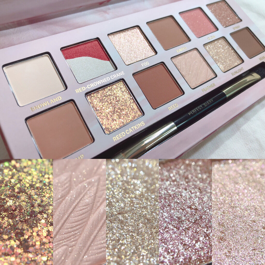 エクスプローラ12色 動物アイシャドウパレット タンチョウ鶴/PERFECT DIARY/アイシャドウパレットを使ったクチコミ（2枚目）