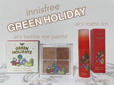 エアリー トゥインクル アイパレット 2021 Green Holidays Edition/innisfree/アイシャドウパレットを使ったクチコミ（1枚目）