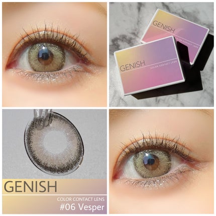 株式会社ビューフロンティア GENISH マンスリーのクチコミ「GENISHからついに度ありが登場!
度ありに対応したのは度なしの中で人気の8カラーで-1.0.....」(1枚目)