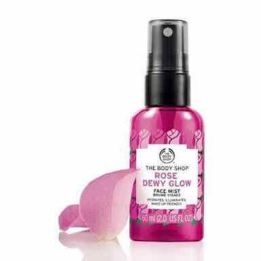 THE BODY SHOP デューイーグロウ フェイスミスト ローズのクチコミ「ザ・ボディショップのフェイスミストです¨̮⑅*

今年新しく発売されたもので
ローズは保湿タイ.....」（2枚目）