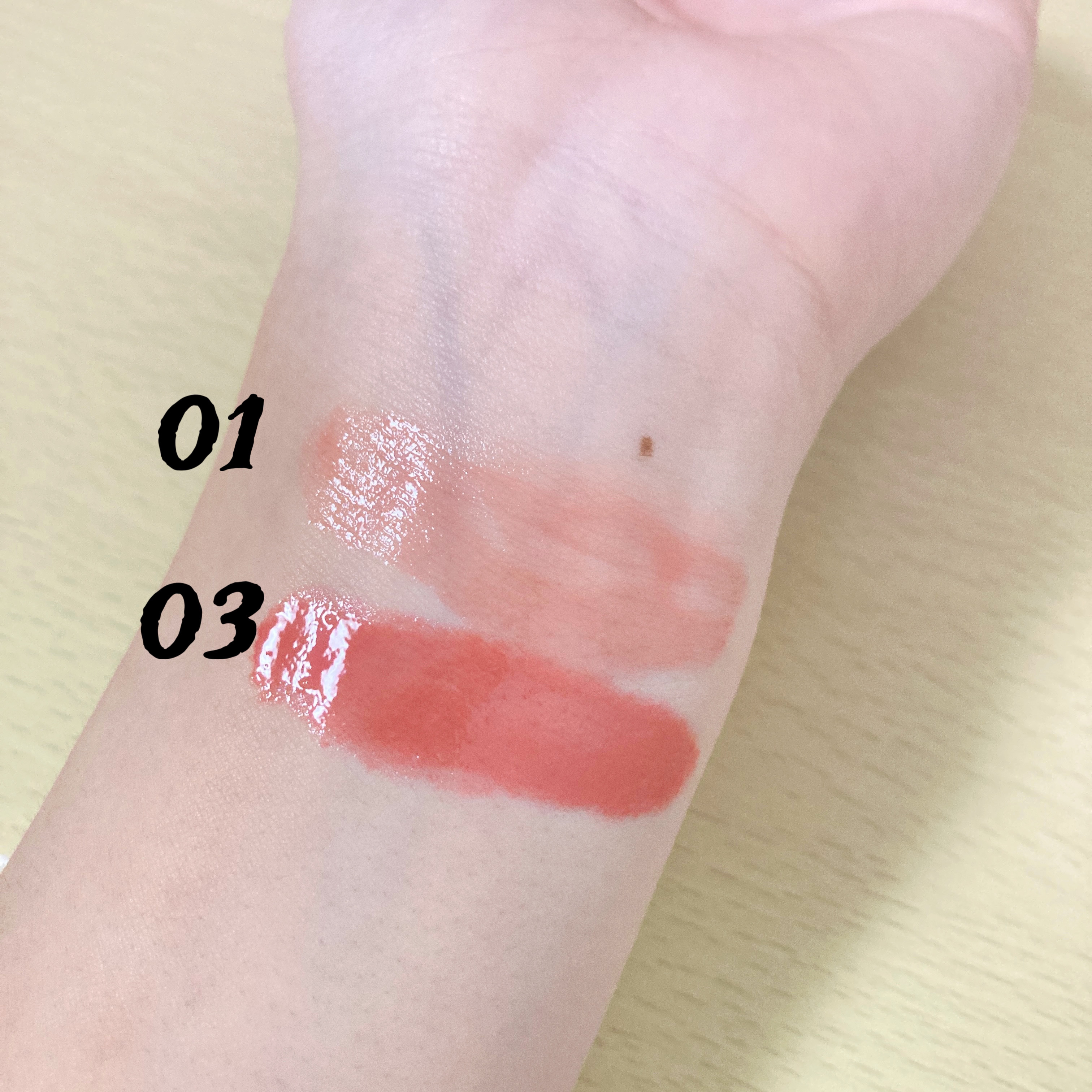 グラスティングメルティングバーム/rom&nd/リップバームを使ったクチコミ（2枚目）