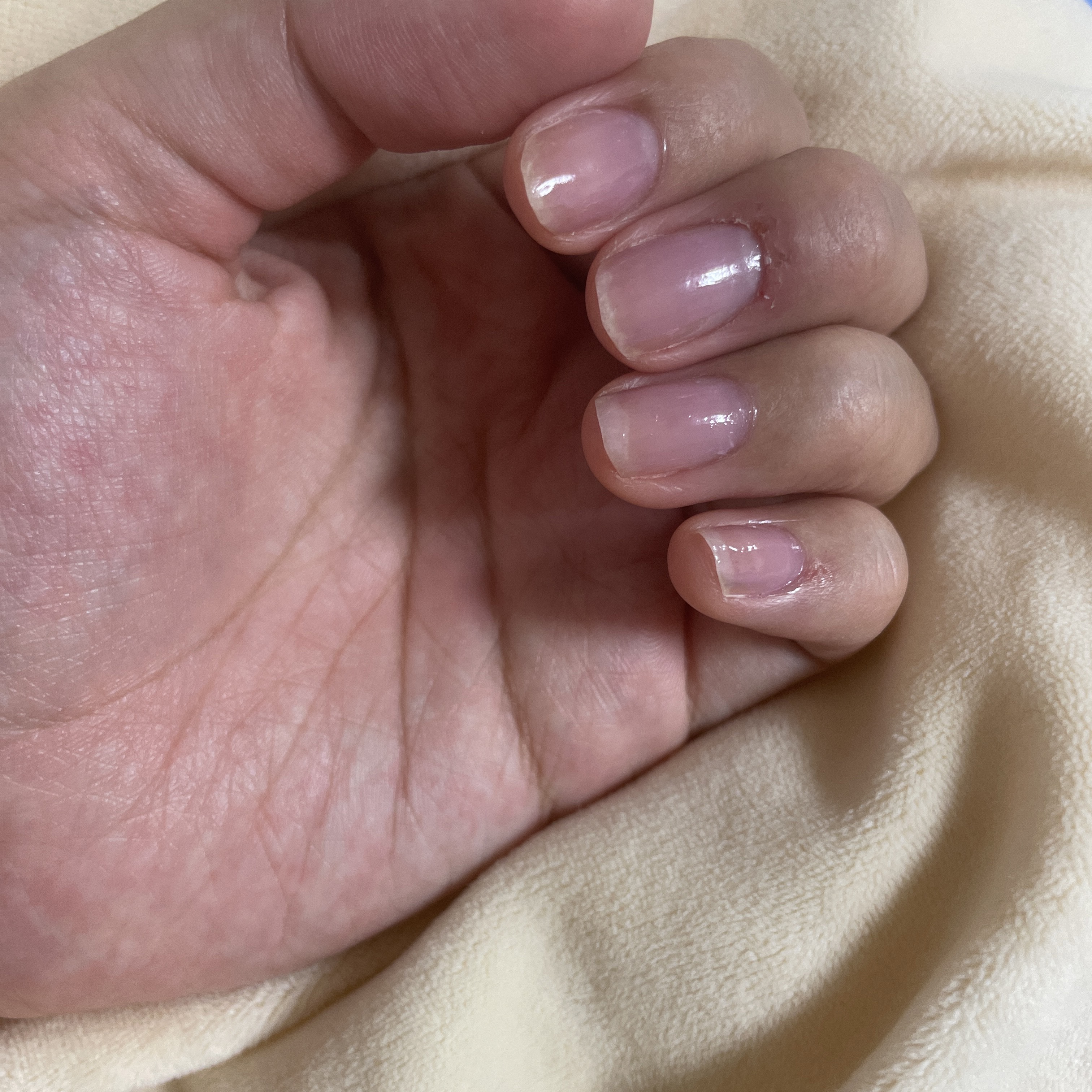 カラーベースコート ゼロ 9／0/uka/オールインワンネイルを使ったクチコミ（1枚目）