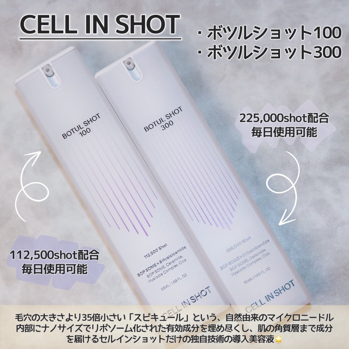 ボツルショット100/CELLINSHOT/ブースター・導入液を使ったクチコミ(2枚目)