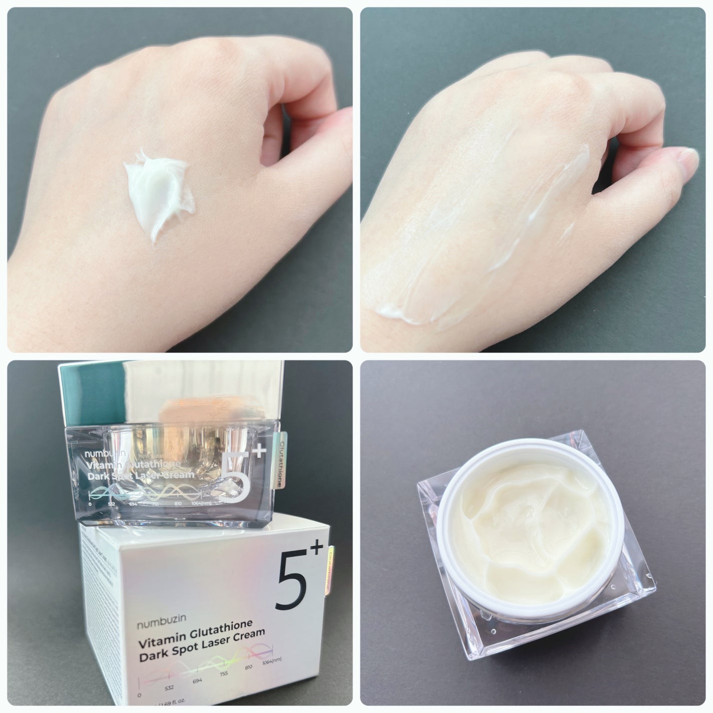 5番 白玉グルタチオンCメラゼロクリーム/numbuzin/フェイスクリームを使ったクチコミ(2枚目)