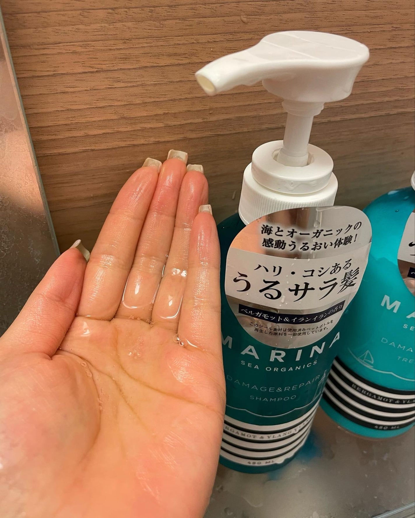 ダメージリペアシャンプー&トリートメント/マリーナシーオーガニック/市販シャンプーを使ったクチコミ(2枚目)