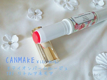 こんにちは！所長です☀

今日はキャンメイクのティントリップのレビューをします💄


CANMAKE
ステイオンバームルージュ  T01リトルアネモア
¥580(税抜)


プチプラでこの発色とティント