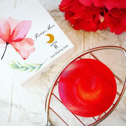 ペネロピムーン 洗顔石鹸 ジュノアのクチコミ「月美容のスキンケア、和漢植物成分配合のペネロピムーンの洗顔石鹸『ジュノア・R』。
和漢成分配.....」(1枚目)