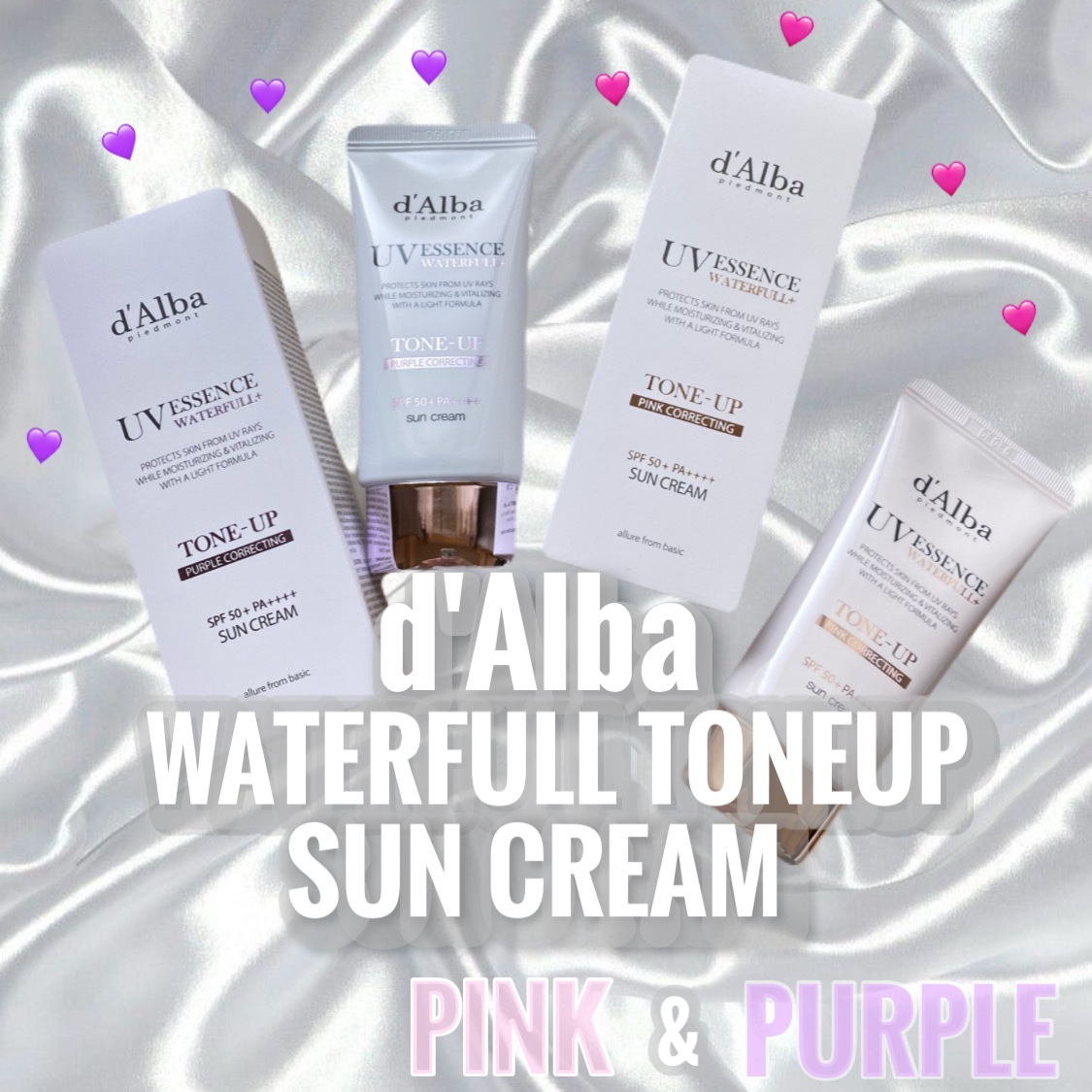 ダルバ ウォータフル トーンアップ サンクリーム(パープル)/ダルバ/日焼け止めクリームを使ったクチコミ（1枚目）