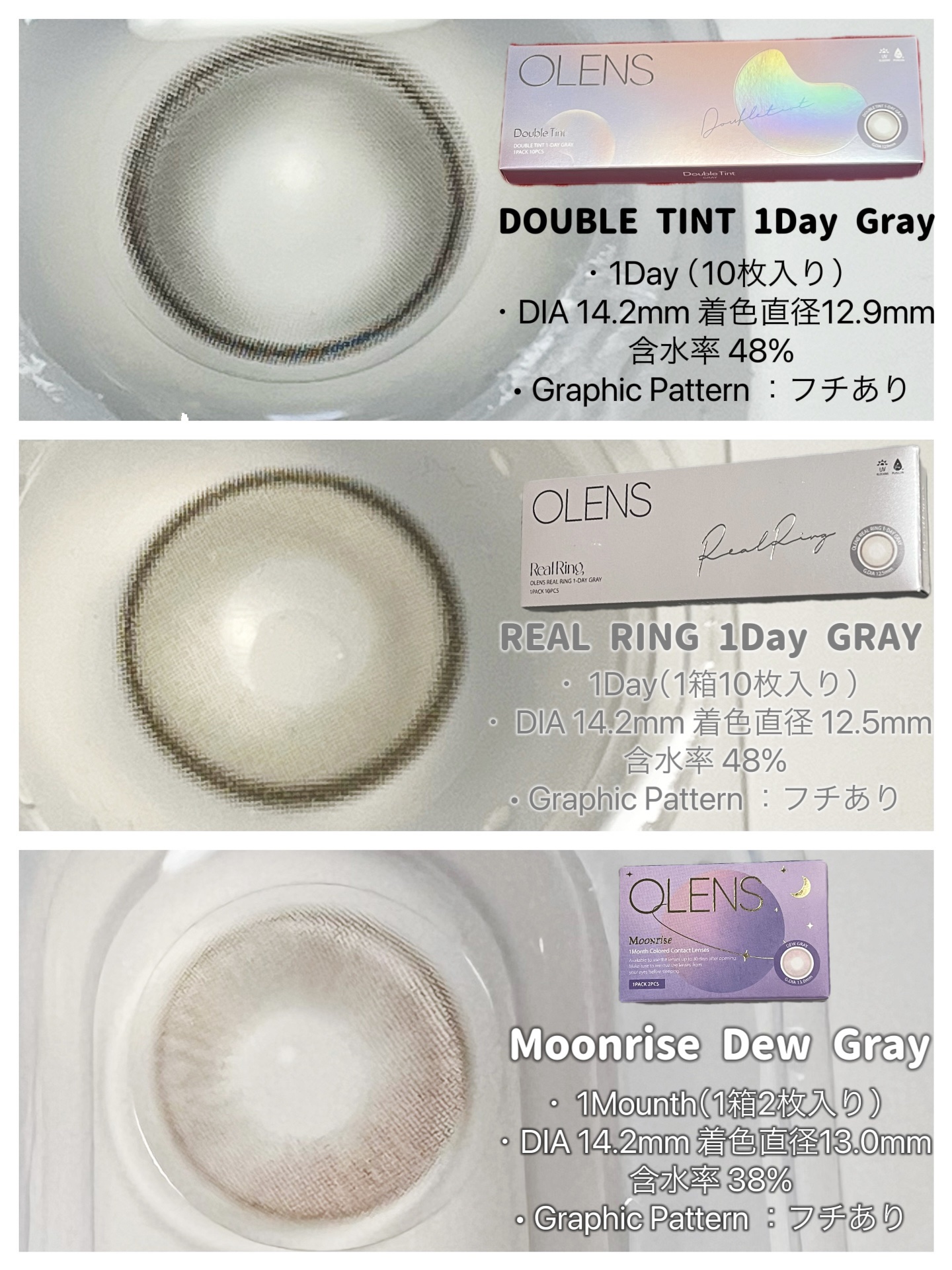 ムーンライズデュー/OLENS/１ヶ月（１MONTH）カラコンを使ったクチコミ（3枚目）